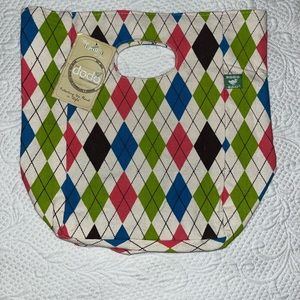 NWT Dodo Bag harlequin tote with snap closure